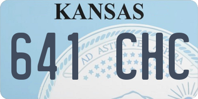 KS license plate 641CHC