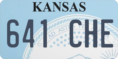 KS license plate 641CHE
