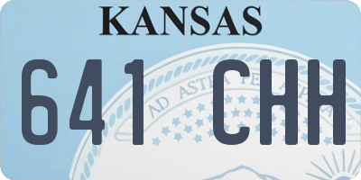 KS license plate 641CHH