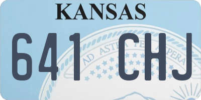 KS license plate 641CHJ