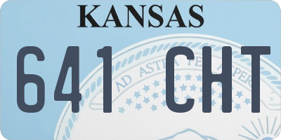 KS license plate 641CHT