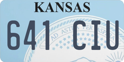 KS license plate 641CIU