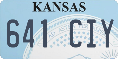 KS license plate 641CIY