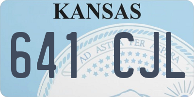 KS license plate 641CJL