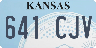 KS license plate 641CJV