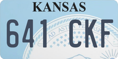 KS license plate 641CKF