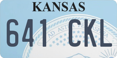 KS license plate 641CKL