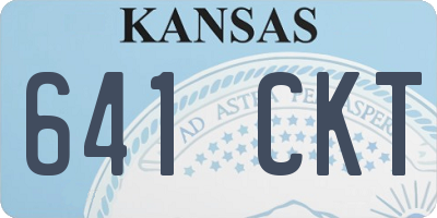 KS license plate 641CKT