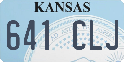 KS license plate 641CLJ