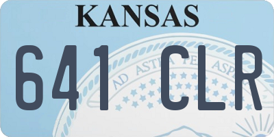 KS license plate 641CLR