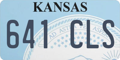 KS license plate 641CLS