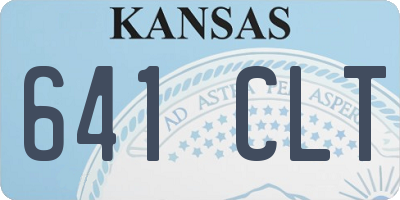 KS license plate 641CLT