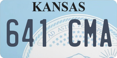 KS license plate 641CMA