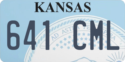 KS license plate 641CML