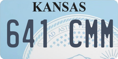 KS license plate 641CMM