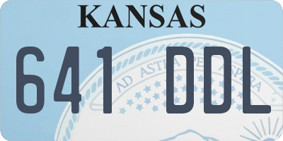 KS license plate 641DDL