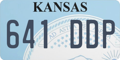 KS license plate 641DDP
