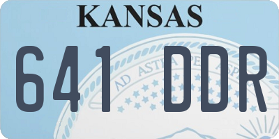 KS license plate 641DDR