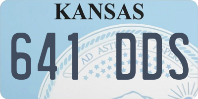 KS license plate 641DDS