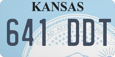 KS license plate 641DDT