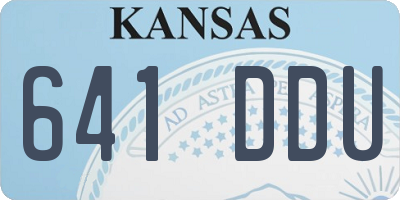 KS license plate 641DDU