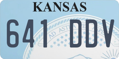 KS license plate 641DDV