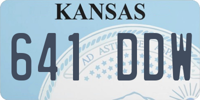 KS license plate 641DDW