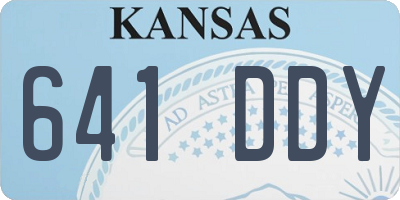 KS license plate 641DDY