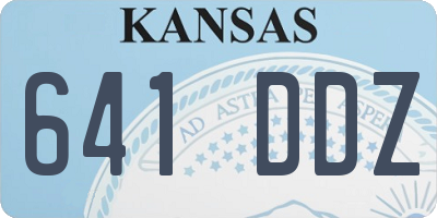 KS license plate 641DDZ