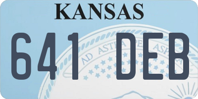 KS license plate 641DEB