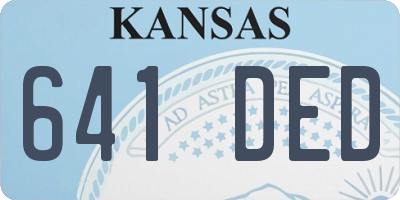 KS license plate 641DED