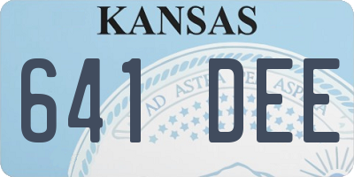 KS license plate 641DEE