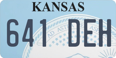 KS license plate 641DEH