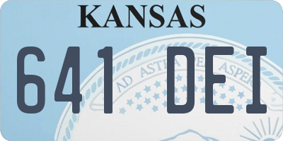 KS license plate 641DEI