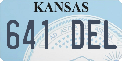 KS license plate 641DEL