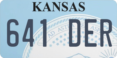 KS license plate 641DER
