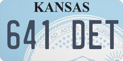 KS license plate 641DET