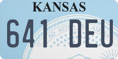 KS license plate 641DEU