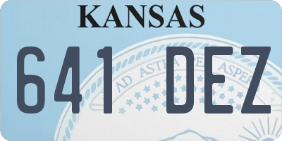 KS license plate 641DEZ