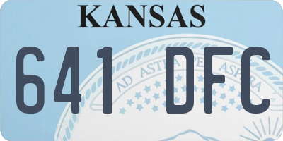 KS license plate 641DFC