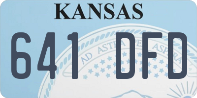 KS license plate 641DFD