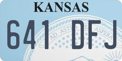 KS license plate 641DFJ