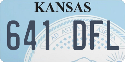 KS license plate 641DFL