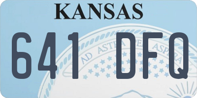 KS license plate 641DFQ