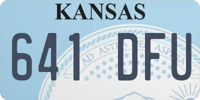 KS license plate 641DFU
