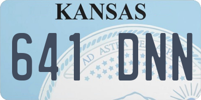 KS license plate 641DNN