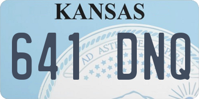 KS license plate 641DNQ