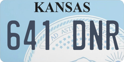 KS license plate 641DNR
