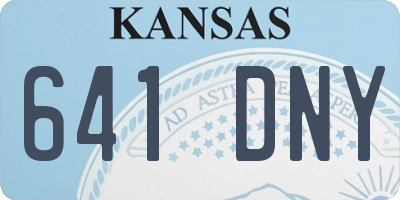 KS license plate 641DNY