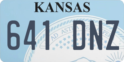 KS license plate 641DNZ
